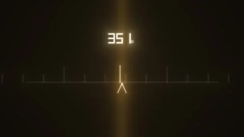 Digital display shows measurement with glowing elements Stock Footage 339304601