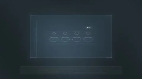 Digital display shows numerical values and interactive Stock Footage 339295799