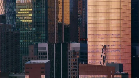 Digital display sign cycles through temperature and time. Stock Footage 78797731