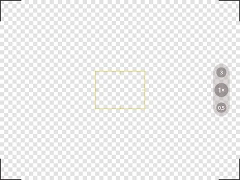 Digital display video recorder grid. Mobile phone camera viewfinder with yellow Stock Illustration