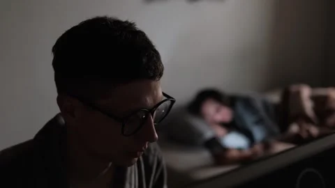Digital Distance in Modern Relationships. Working from Home and Device Isolation Video stock 307756788