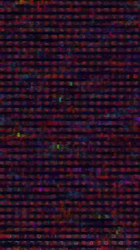Digital Distortion Effect 4K Vertical — Bad TV Glitch Loop Video stock 329812544
