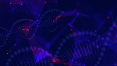 Digital DNA background of plexus lines Illustrazione stock