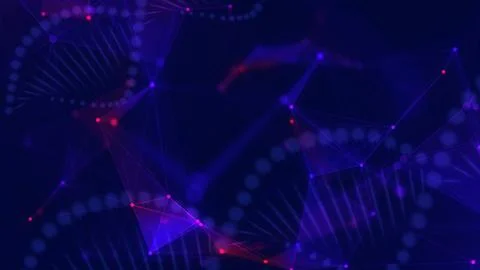 Digital DNA background of plexus lines Stock Illustration