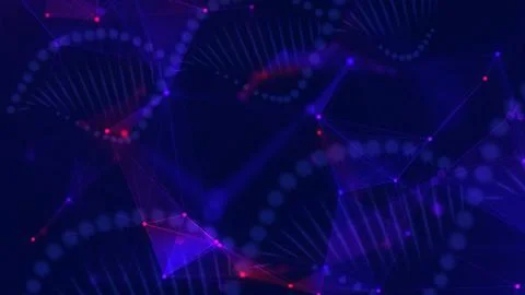 Digital DNA background of plexus lines Ilustração Stock