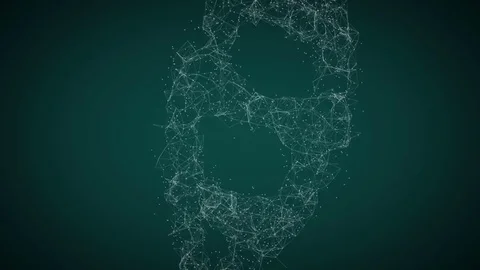 Digital DNA Structure Plexus. 3d render full HD Loop Stock Footage 69788258
