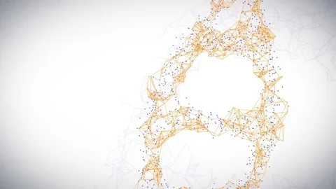 Digital DNA Structure Plexus. 3d render full HD Loop Stock Footage 69789372