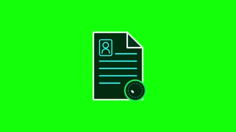 Digital document approval animation: verified user profile and successful f.. 库存影片 344861785