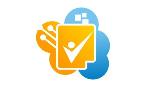 Digital Document Cloud Stock Illustration