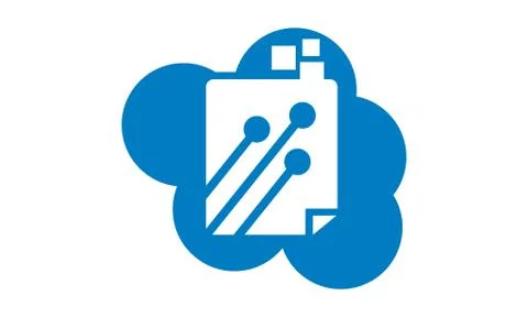 Digital Document Cloud Illustrazione stock