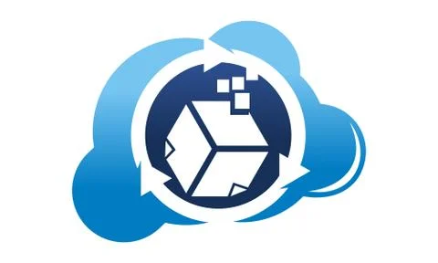 Digital Document Cloud Stock Illustration