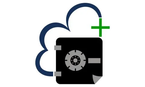 Digital Document Cloud Secure Vault 스톡 일러스트