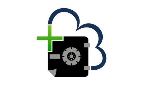 Digital Document Cloud Secure Vault Illustrazione stock