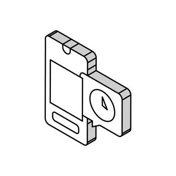 Digital document ephemeral isometric icon vector illustration Stock Illustration