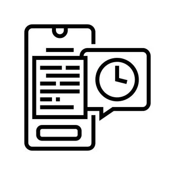 Digital document ephemeral line icon vector illustration Illustrazione stock