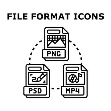 Digital document file format types concept イラスト素材