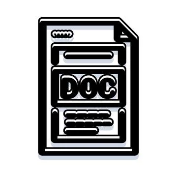Digital document file icon storing electronic information 스톡 일러스트