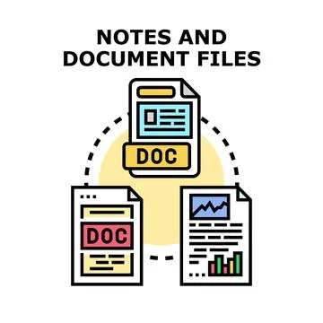 Digital document files exchanging and organizing concept Stock Illustration
