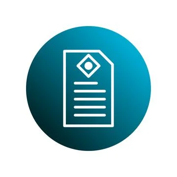 Digital document icon design for web and app interface in modern style pres.. Stock Illustration