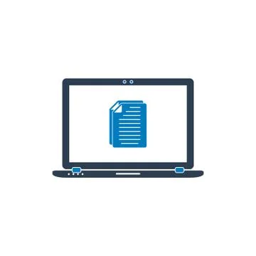 Digital Document Icon. Flat style vector EPS. 스톡 일러스트