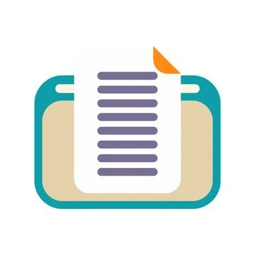 Digital document icon representing file storage concept Stock Illustration