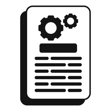 Digital document icon simple vector. Data paper Stock Illustration