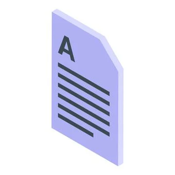 Digital document isometric icon representing online text file Stock Illustration