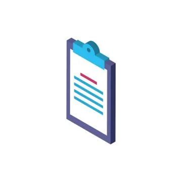 Digital document isometric icon vector design Stock Illustration
