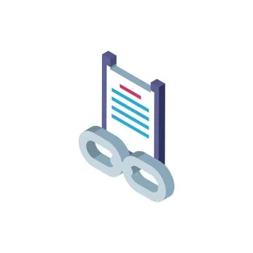 Digital document isometric icon vector design Stock Illustration
