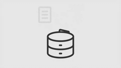 Digital document management line animation Video stock 337776426