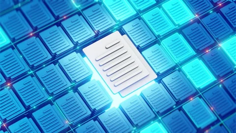 Digital document management system concept Stock Footage 308371449
