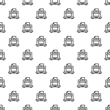 Digital document management system storing data seamless pattern Stock Illustration