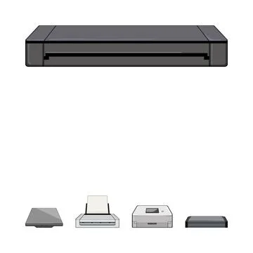 Digital document scanner and office printing equipment Stock Illustration