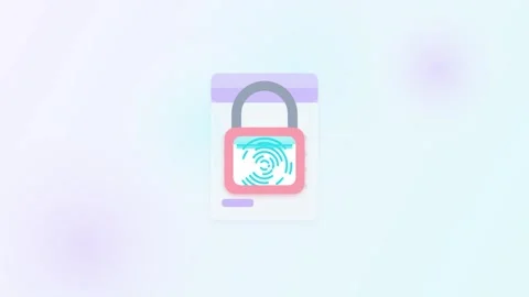 Digital Document Security with Biometric Fingerprint Unlock and Secure Tran.. Vídeos de archivo 347362217