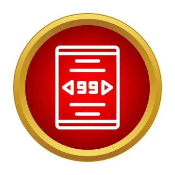 Digital document showing page number navigation icon Stock Illustration