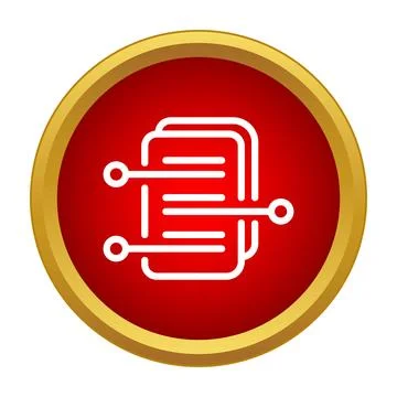 Digital document transforming processing uploading files icon Stockillustratie