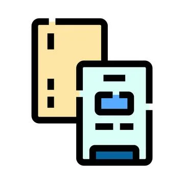 Digital documents management and online records storage concept Stock Illustration