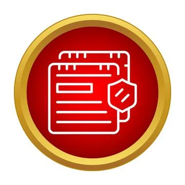 Digital documents protection and data security concept Stock Illustration