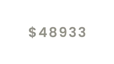 Digital Dollar Counter Animation with Motion Tracker on White and Green Scre Stock Footage 325297452