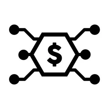 Digital dollar currency icon vector symbol for digital transactions for asset 스톡 일러스트