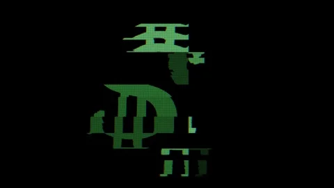 Digital dollar sign glitch interference seamless loop - new dynamic financial 動画素材 81160319