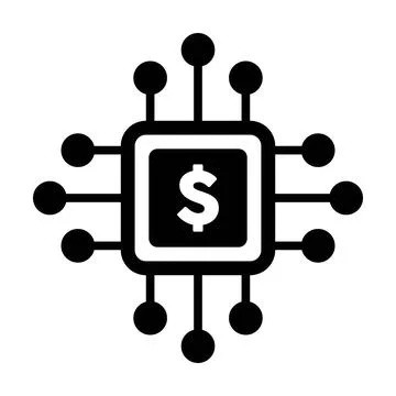 Digital dollar sign icon vector currency symbol for digital transactions Stock Illustration