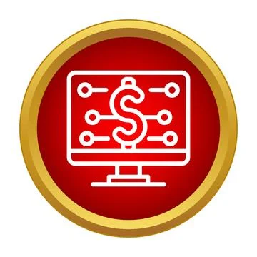 Digital dollar symbol on screen showing finance concept Stock Illustration