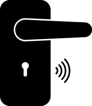 Digital door Lock sign. Stock Illustration