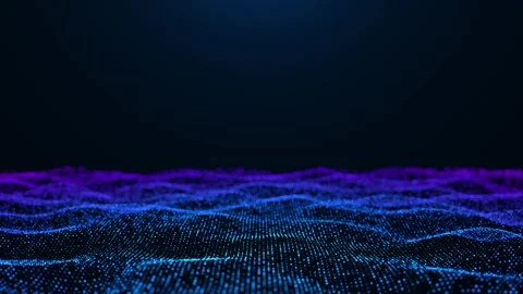 Digital dot matrix blue wave background Stock Footage 290825530