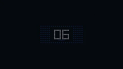 Digital Dot Matrix Countdown Sequence Video stock 347004845
