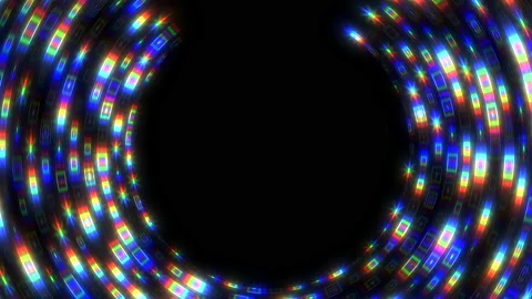 Digital dots and squares with glitch effect on black screen Vídeos de archivo 209563122