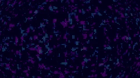 Digital dots animation  background with neon glow Stock Footage 166104289