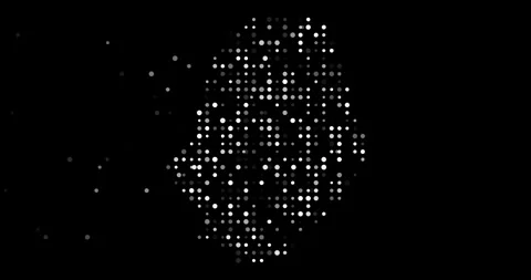 Digital Dots Dissolve the Niue Map Shape Graphic Stock Footage 321001596