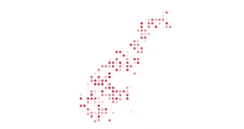 Digital Dots Flying Inward to Construct Monaco Silhouette Graphic Stock Footage 318779819